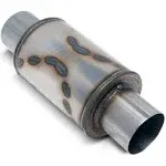 Black Widow® BW0012-25 - Neighborhater™ Stainless Steel Oval Gray Exhaust Muffler (2.5&quot; Center ID, 2.5&quot; Center OD, 6&quot; Length)