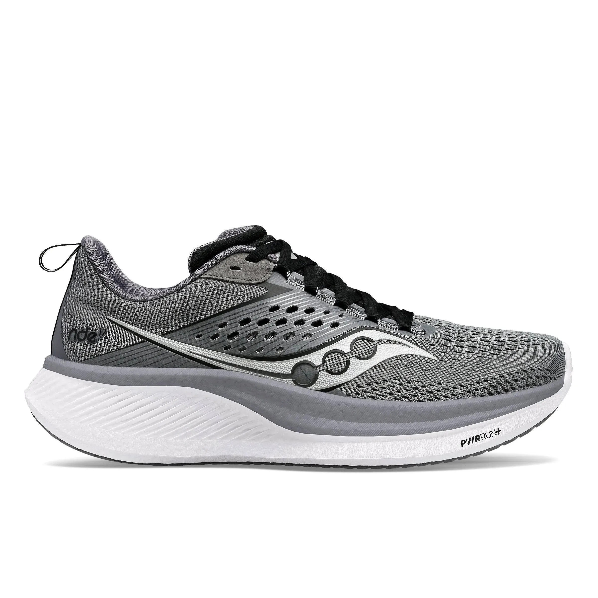 Saucony Ride 17 10.5 , Cinder/Black (Men's)