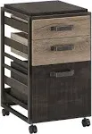 Bush Furniture Refinery Rustic Gray 3 Drawer Mobile File Cabinet