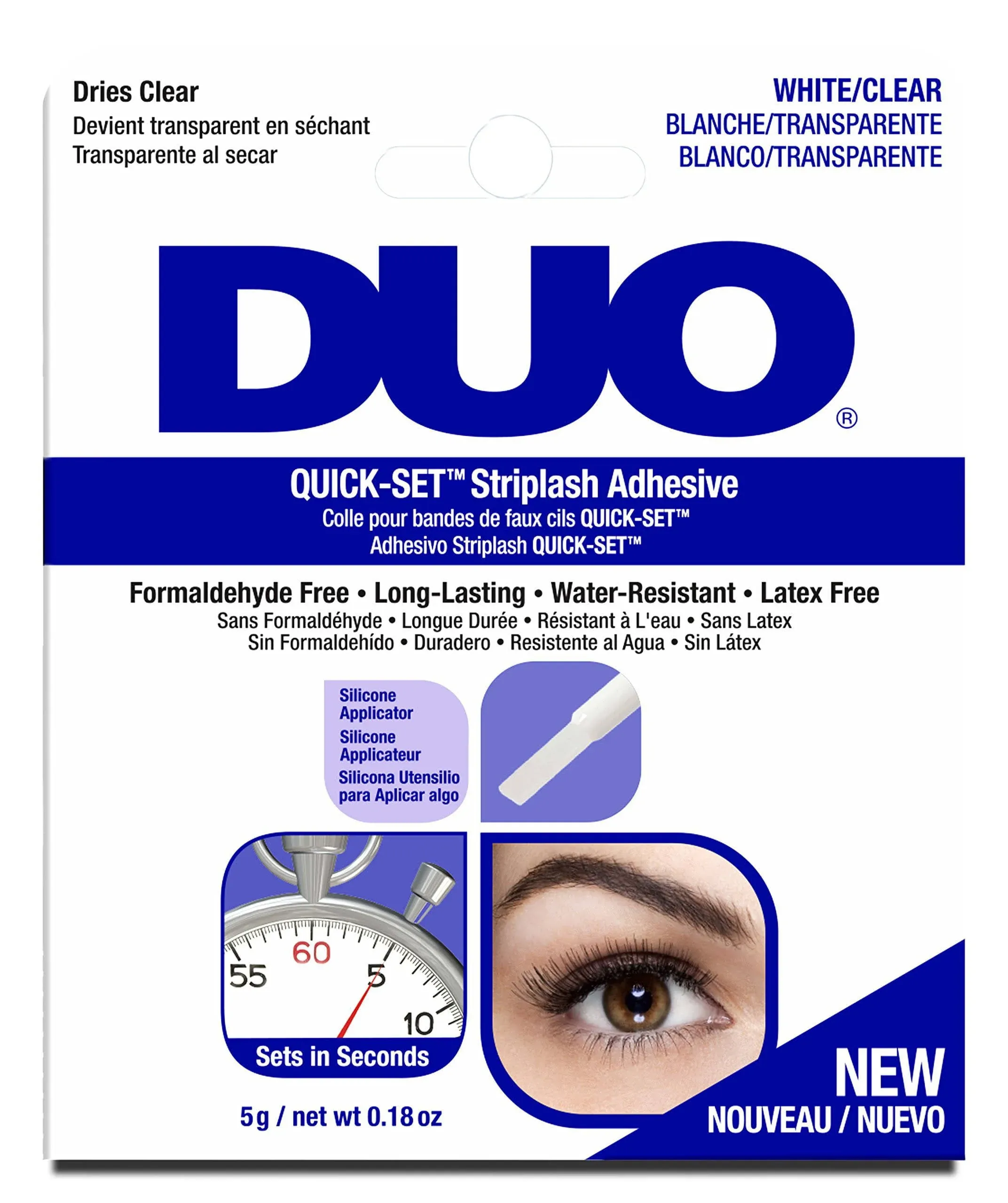 Duo Quick-Set Striplash Adhesive, Clear, 5 g (Pack of 1)