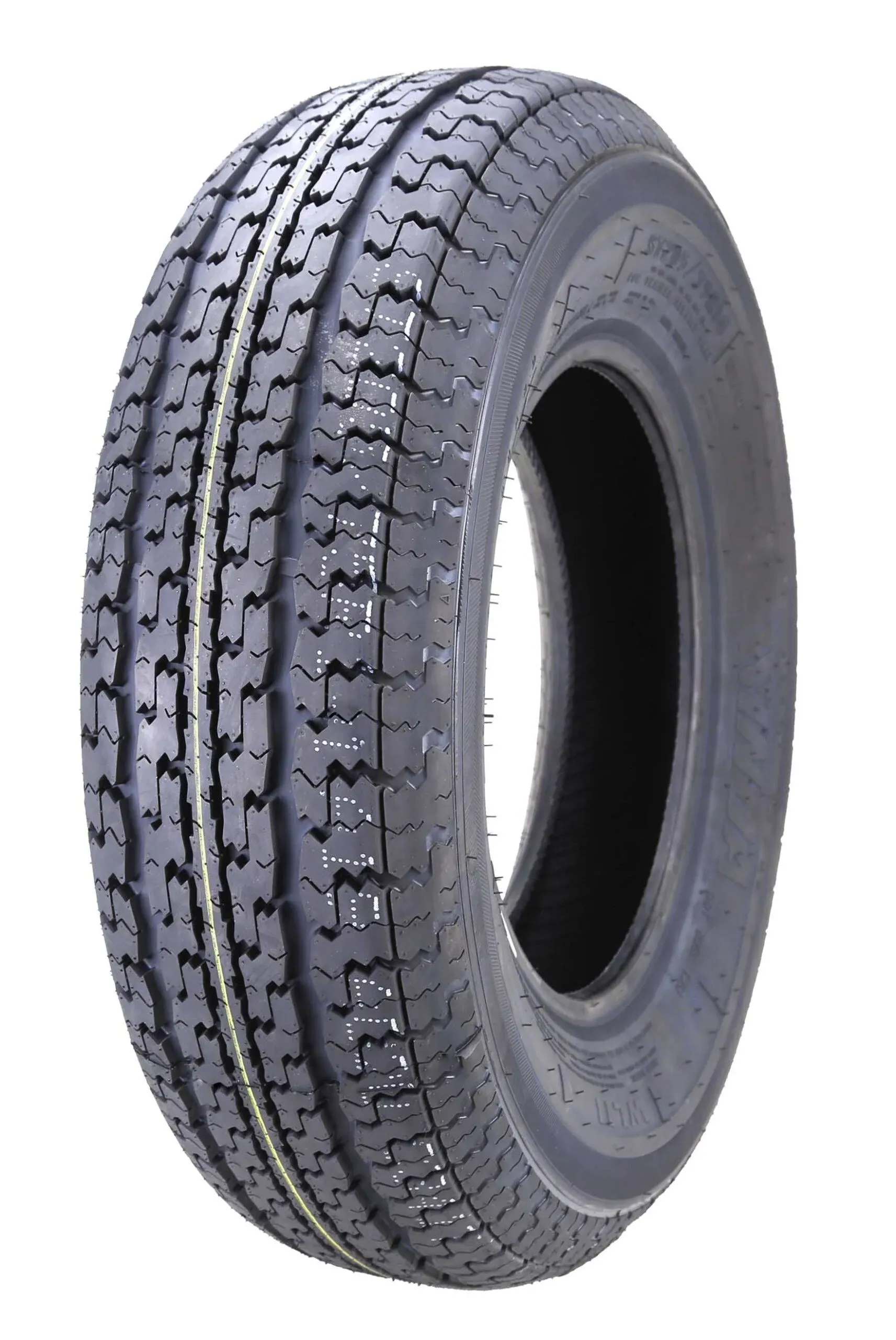 One New Premium Winda Trailer Tire St 205/75R15 / 8PR Load Range D Steel Belted w/Scuff Guard, Size: Single, Silver