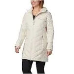 Columbia Heavenly Long Hooded Jacket - Women's Chalk XL