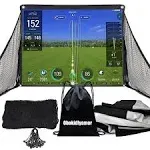 Golf Simulator Impact Screens + Shake Netting Net - Sim Ball Simulator Impact Display Projection Screen Cloth for Frame with 10pcs Grommet Ropes