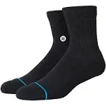 Stance Icon Quarter Socks 3-Pack (Black, Small)