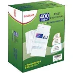 SMELHA Sheet Protectors,400 Page,Page Protector 85 x 11 ,Upgraded Thick Material,for 3 Ring Binder, Top Loading Paper Protector with Re