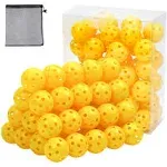 Plastic Golf Balls Practice Limited Flight Golf Training Ball Hollow Swing Practice Indoor Golf Balls with Mesh Drawstring Bag for Backyard Driving Range or Outdoor