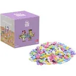 PLUS PLUS 600 Piece Interlocking Building Blocks for Kids, Open Ended Connecting Toys, STEM Bin Classroom Mini Manipulatives - Pastel Mix Play Tube