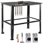 VEVOR Adjustable Welding Table Steel Frame Garage Work bench 36&#034; x 24&#034; Table Top