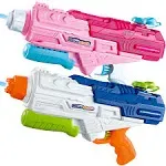 Liberty Imports 2 Pack Super Water Gun Water Blaster 1200cc High Capacity Water Soaker Blaster Squirt Toy Swimming Pool Beach Sand Water Fighting Toy