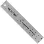 Stainless Steel Center Finding Ruler. Ideal for Woodworking, Metal Work, Construction and Around The Home (12&quot; Ruler)