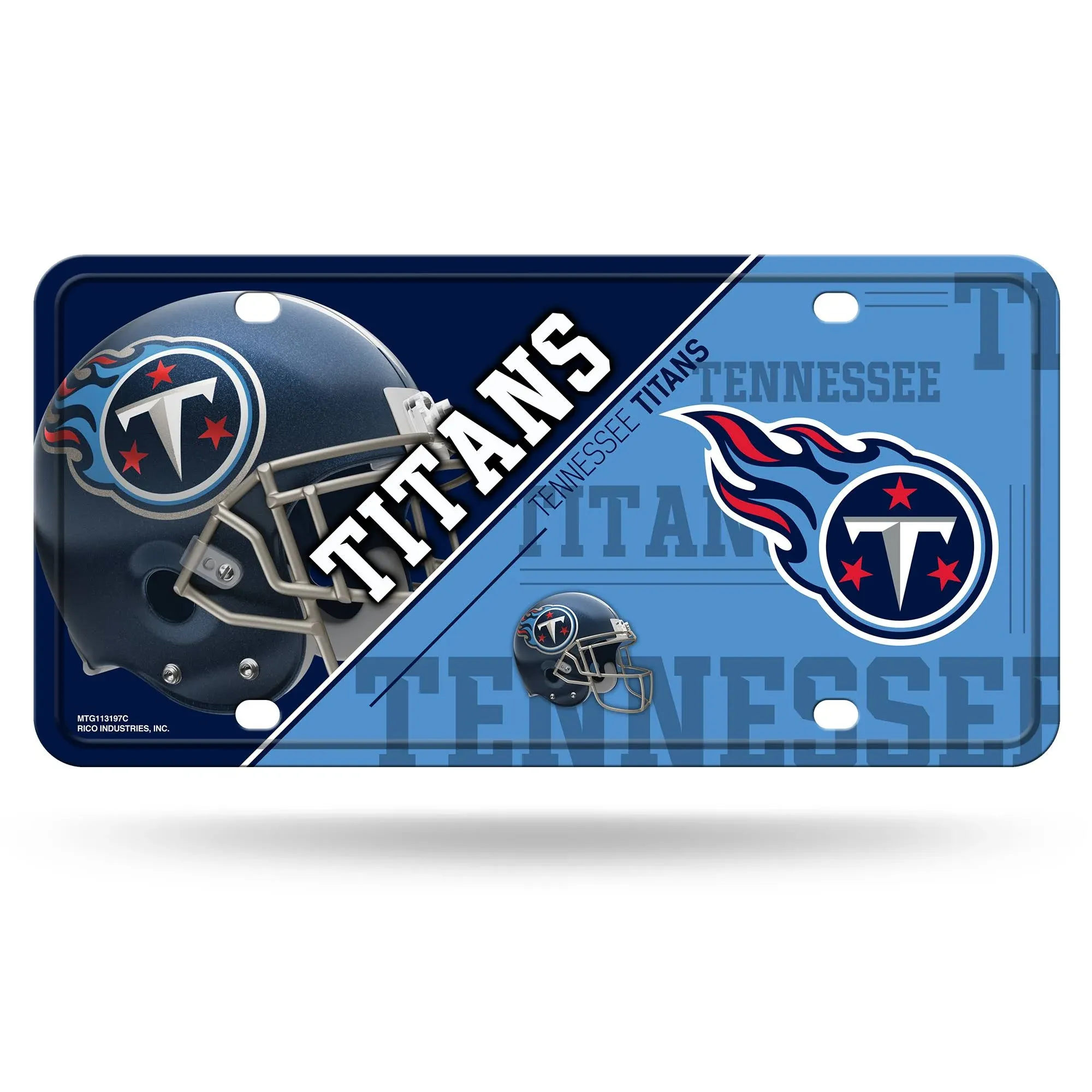 Rico Industries Tennessee Titans License Plate Metal