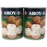 Aroy-D Longan in Syrup 20oz (565g), 2 Pack