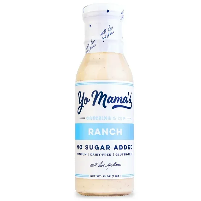 Yo Mama's Foods Keto Ranch Salad Dressing and Dip - Pack of (2) - Dairy Free, Gluten Free, Low Sodium, and All Natural!