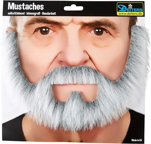 Mustaches Self Adhesive On Bail Fake Beard, Novelty, False Facial, Costume Accessory for Adults