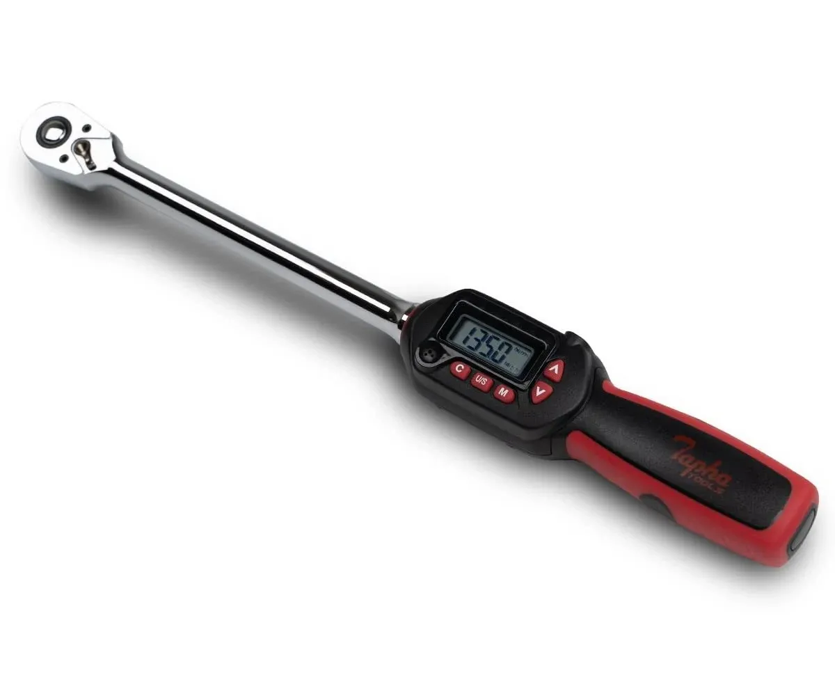 Tapha Tools 1/2 inch Digital Torque Wrench 5-99.5 ft-lbs (6.8-135 N-m) Torque ...