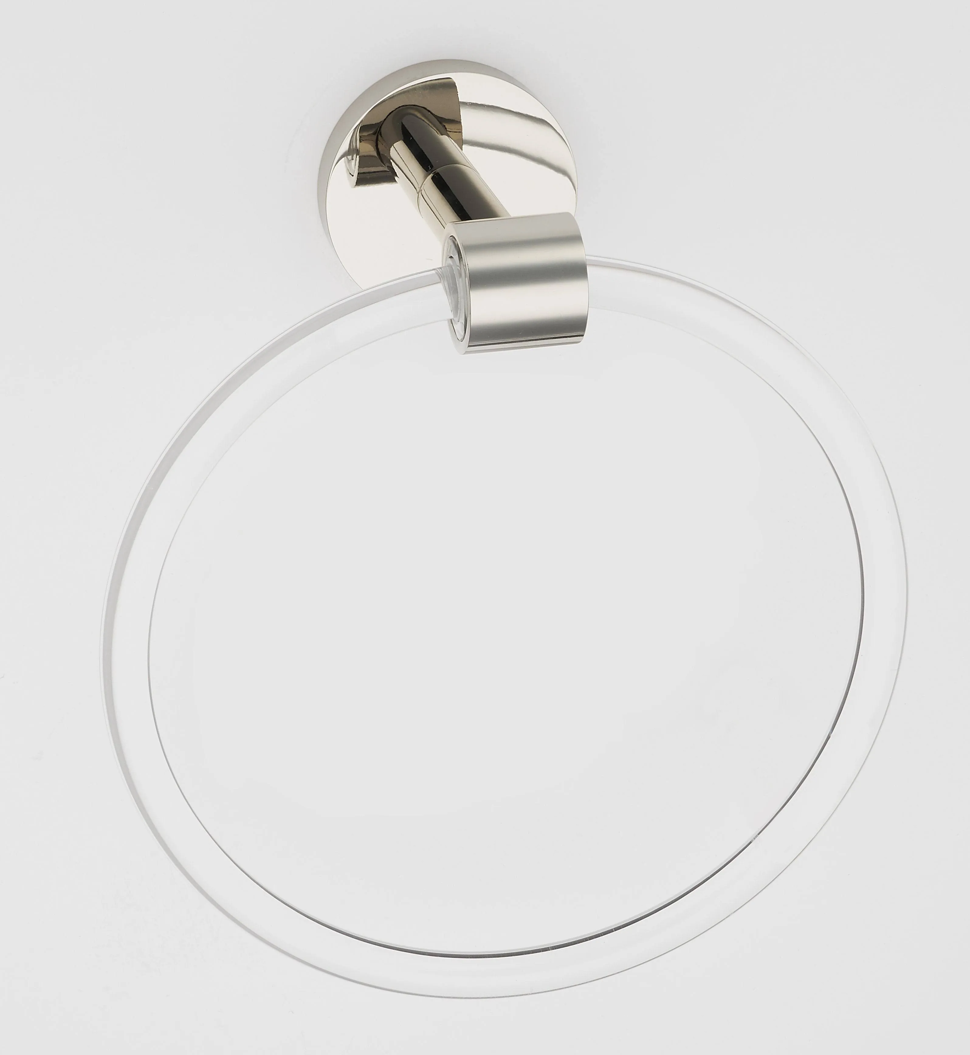 Alno A7240 Nickel Contemporary Acrylic 6&#034; Diameter Towel Ring