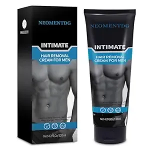 Painless Hair Removal Cream for Men, Intimate Area, Soothing, All Skin Types