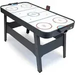 GoSports 54 inch Air Hockey Arcade Table for Kids & Adults - Black