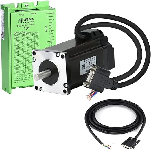 Cnc Kit Nema 24 Stepper Motor Closed Loop 2 Phase 4.0NM 5.0A and Stepper Serv...