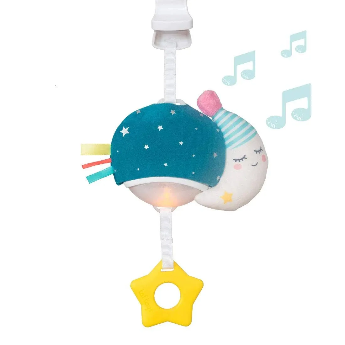 Taf Toys Musical Mini Moon, On-The-Go Pull Down Hanging Music and Lights Infant ...