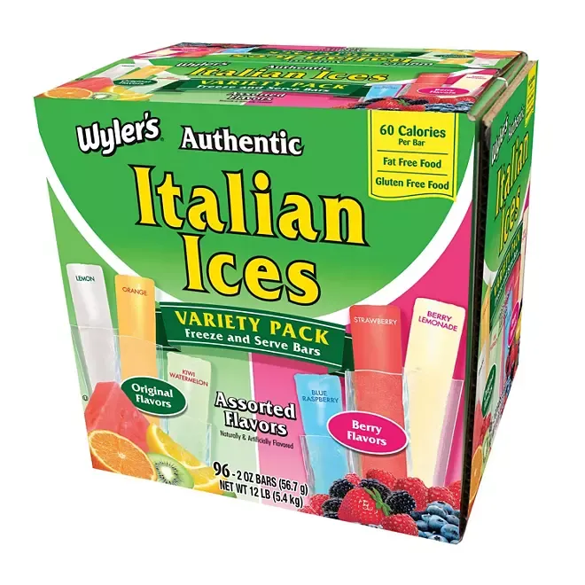 Wyler's Italian Ice Freezer Bar, 2 oz, 80 Count