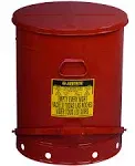 Justrite Oily Waste Can-Red-6 Gallon