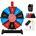 WinSpin 12" Tabletop DIY Color Prize Wheel 10 Slot Editable Spin Game Trade Show