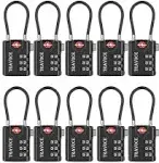 Search Alert TSA Approved Travel Combination Luggage Cable Locks for Suitcase, G