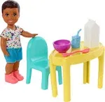 Barbie Skipper Babysitters Inc Feeding-time Doll, Table, Chairs, and Accessories