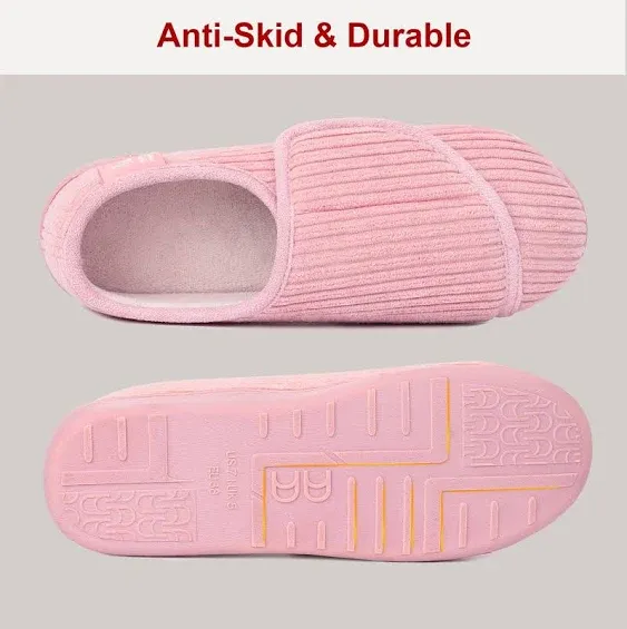 Longbay Womens Slippers Diabetic Shoes Wide Width for Edema Swollen Feet ...