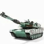 Bvrorere Remote Control Tank RC M1A2 Abrams Army Tank Toy with Camouflage Bod...