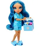 Rainbow High Jr High Pj Party - Skyler, Blue 9" Posable Fashion Doll with Soft Onesie, Slippers, Fun Play Accessories, Great Toy Gift for Girls Kids