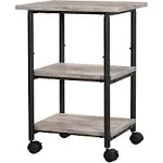 1pc Industrial Printer Stand, 3-Tier Machine Cart With Wheels And Adjustable Table Top, Heavy Duty Storage Rack For Office, Display Shelf For Shops