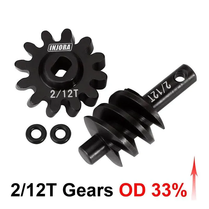 INJORA Overdrive Underdrive Gears 12T 13T 14T 16T OD/UD Gears for SCX24 AX24, 2 ...