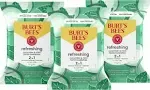 Burt's Bees Face Wipes Makeup Remover Facial Cleansing Towelettes for Sensitive Skin Hydrating with Cucumber and Mint 30 Count (Pack of 3)