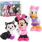 Disney Junior Minnie Mouse 3-Pack Bath Toys, Figures Include Minnie Mouse, Daisy Duck, and Figaro