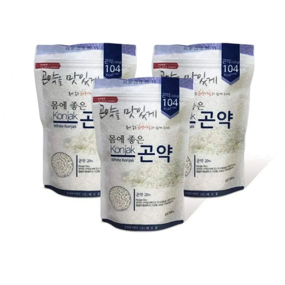 Konjak(Devil's-tongue) Rice 300g x 3, Low Calorie, Korea