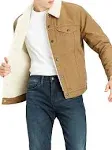 Levi's Men's Sherpa Canvas Trucker Jacket - Cougar Canvas