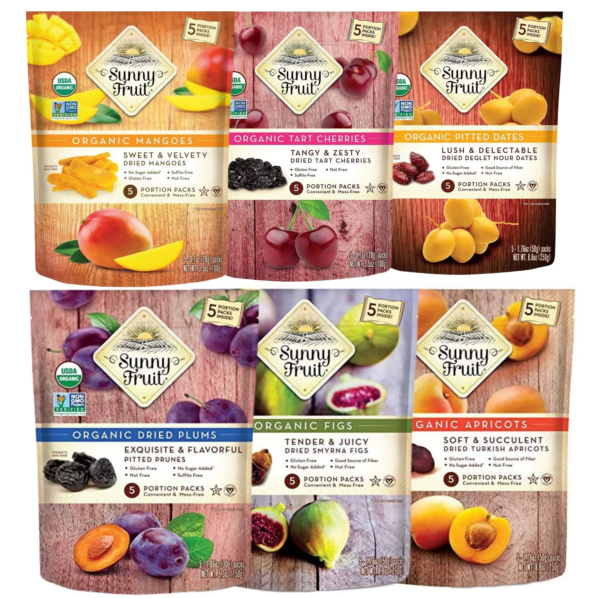 Dried Fruit Assortment Variety 6-Pack