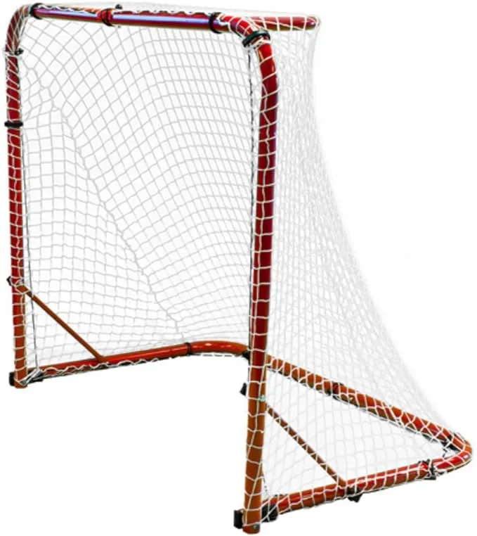 Park & Sun Sports "Street Ice Hockey Goal with Folding Steel Frame and Nylon Bungee Slip Net