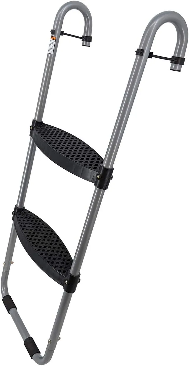 2-Step Trampoline Ladder with Safety Latch, Heavy-Duty Heavy-duty 2-step 