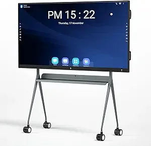 Interactive Board TIBURN HQ Board 75  R2   4K UHD All-in-One Computer for Office and Classroom Smart Whiteboard with an 8‑core CPU & Open App Ecosystem（Smart Board+ Movable Stand+Wall Mounting）