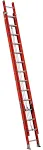 Louisville Ladder Fiberglass Extension Ladder, 28 feet, 300-pound duty rating, Type IA, FE3228,Orange