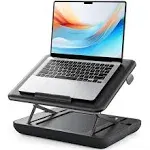 SAIJI Eye Level Lap Desk, Laptop Stand for Lap with Height and Angle Adjustble, Sturdy Stable Work Surface with Phone Holder for Bed Sofa Couch Car