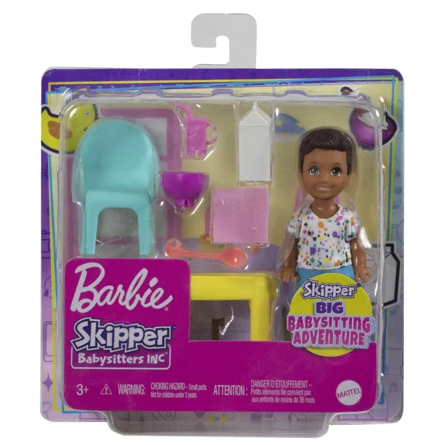 Skipper Babysitters Inc Small Doll and Accessories Playset with Toddler Boy Doll