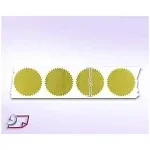 Next Day Labels 2&#034; Round, Gold Metallic Package, Envelope, Certificate Wafer...