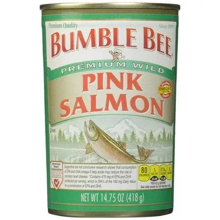 Bumble Bee Premium Wild Pink Salmon 14.75 Oz Cans (Pack Of 6)