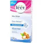 Veet Cold Wax Strips 40s, Legs & Body, Sensitive Skin, Hair Removal, 28 Days of Smoothness, Softer Hair Growth, Removes Very Short Hair