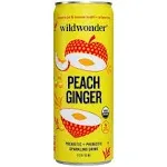 Wildwonder Peach Ginger Organic Prebiotic Sparkling Drink 12 fl oz