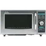 Sharp R-21LCFS Medium-Duty Commercial Microwave Oven with Dial Timer, Stainless Steel, 1000-Watts, 120-Volts, One Size